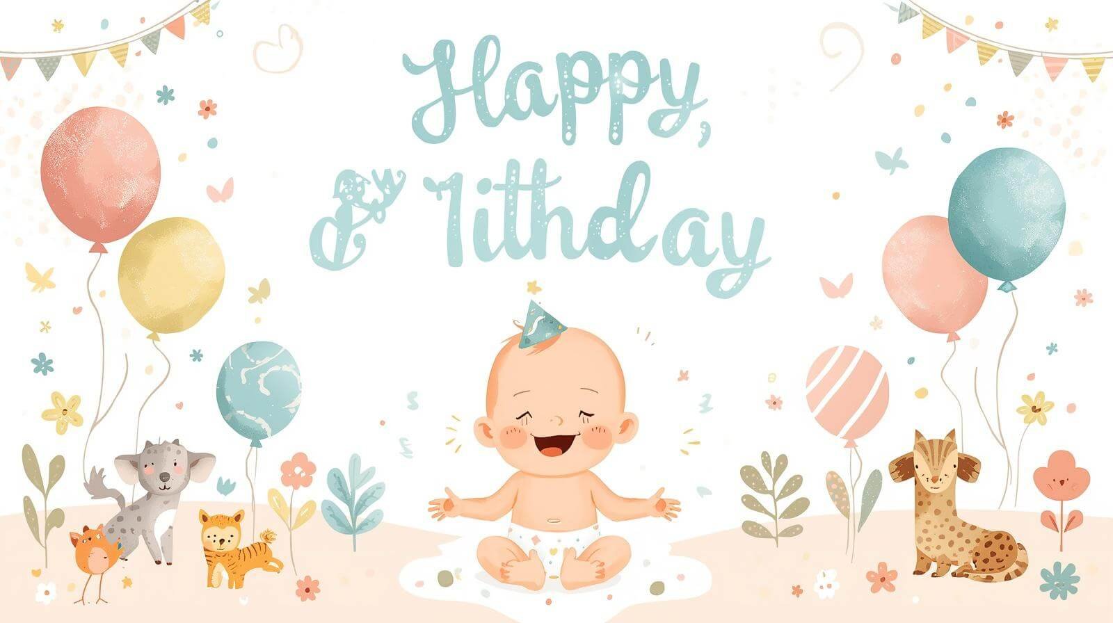 1st birthday invitation wording cute baby theme