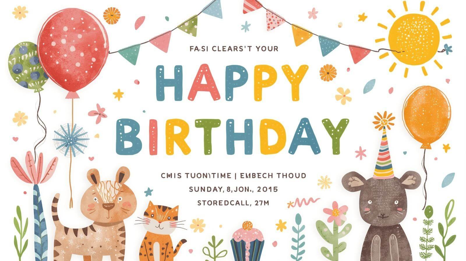 Cute Kids Birthday Invitation Wording