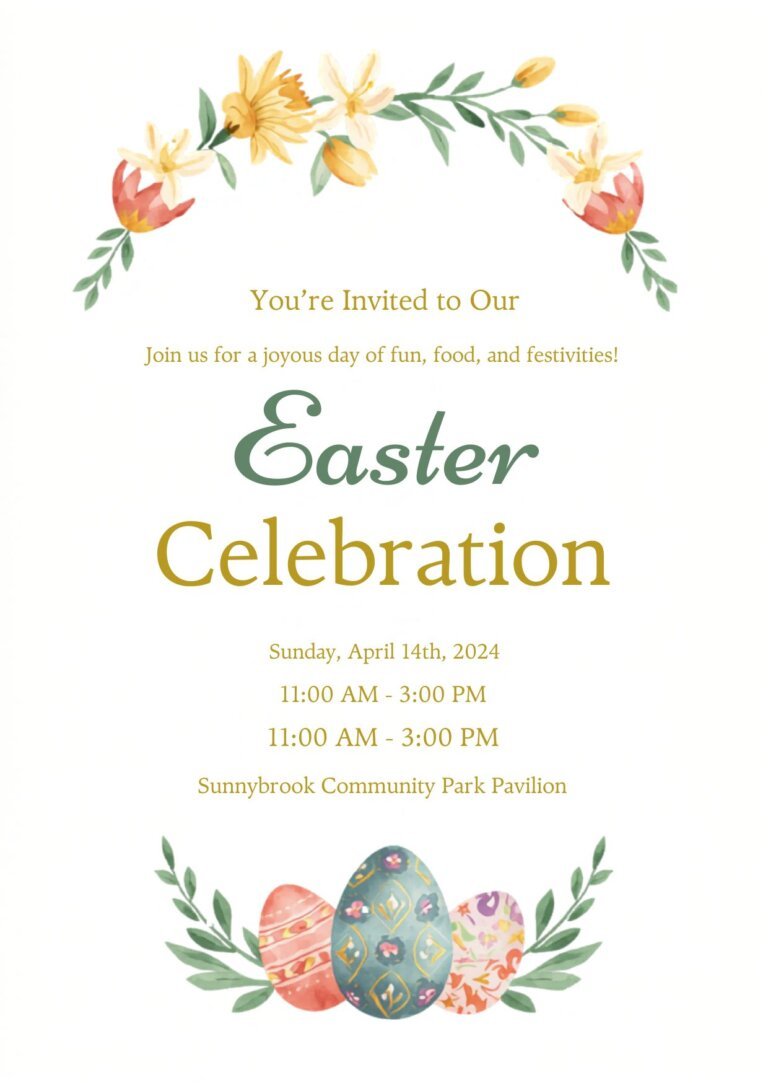 Easter Celebration Invitation Template Elegant Editable Canva Design