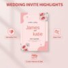 Elegant Floral Editable Wedding Invitation Template