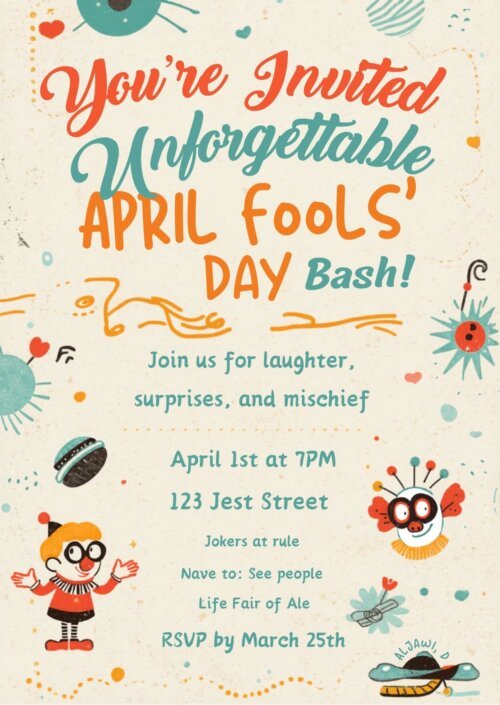 Funny April Fools Day Invitation Template