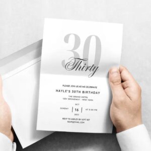 adult birthday invitation template elegant design