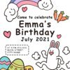 Kids birthday invitation template