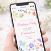 Floral Butterfly Birthday Invitation Template