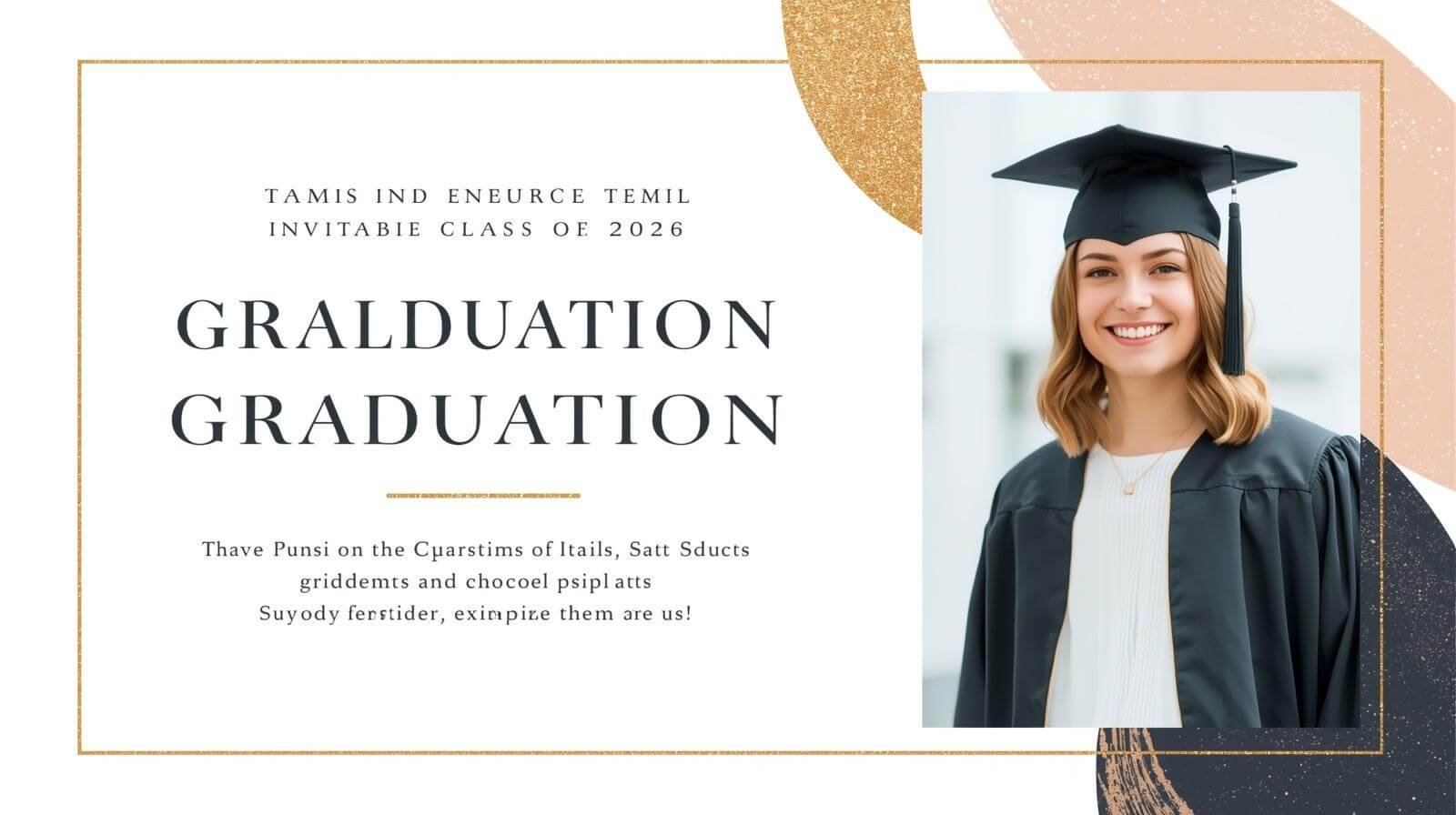 graduation invitation template class of 2026 modern design editable