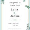greenery wedding invitation template