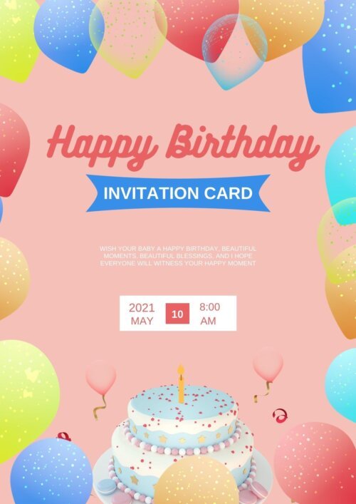 kids birthday invitation template