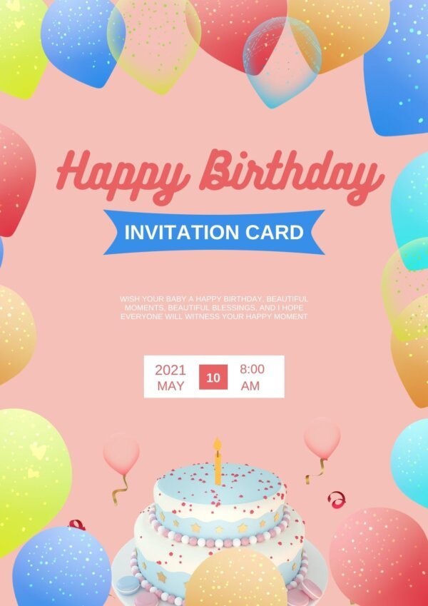 kids birthday invitation template