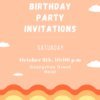 rainbow birthday invitation template