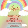 rainbow birthday invitation template