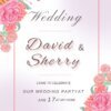 Romantic Rose Wedding Invitation Template
