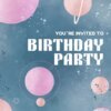space birthday invitation template