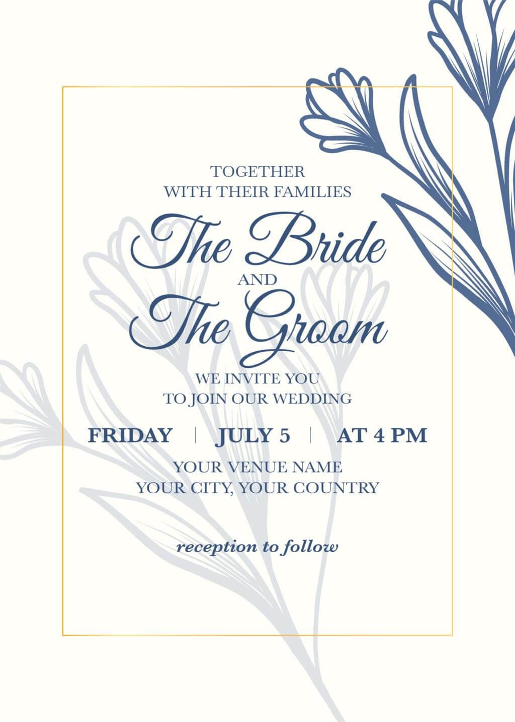 wedding invitation wording example for modern couples